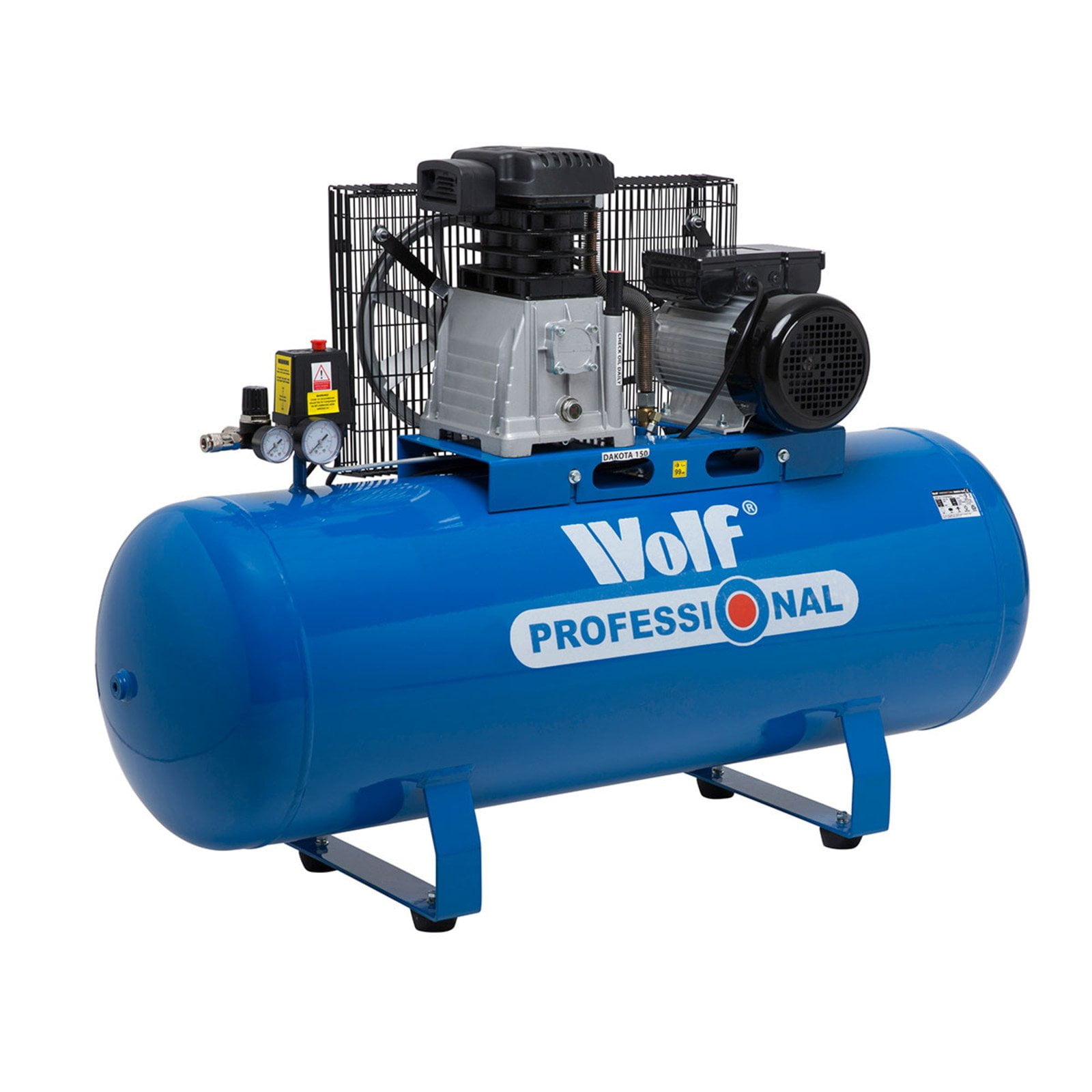 Wolf Professional Air Compressor V Twin 3HP 14CFM 8BAR 240v 100L Air Compressor &13pc Air Tool Kit 