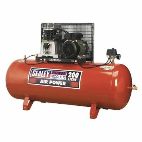 Sealey SAC2203B 15cfm 3hp 230 volt Stationary Industrial Air Compressor 200 litre tank